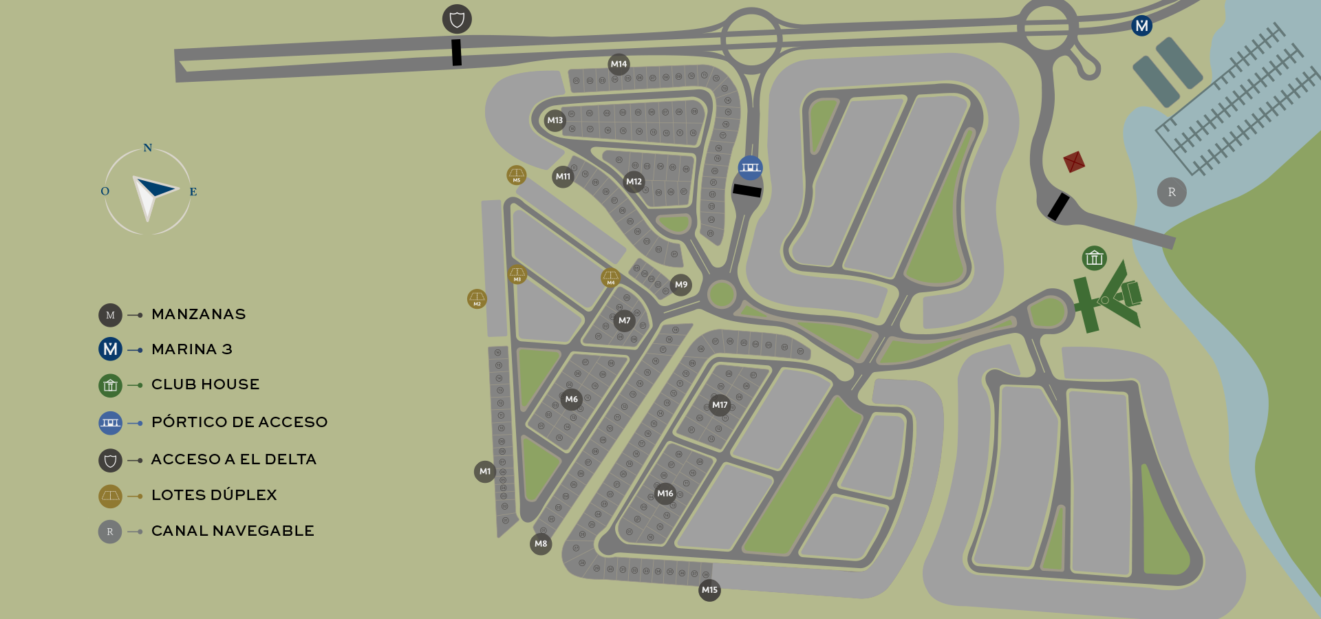 Barrio Náutico - Mapa de Loteamiento